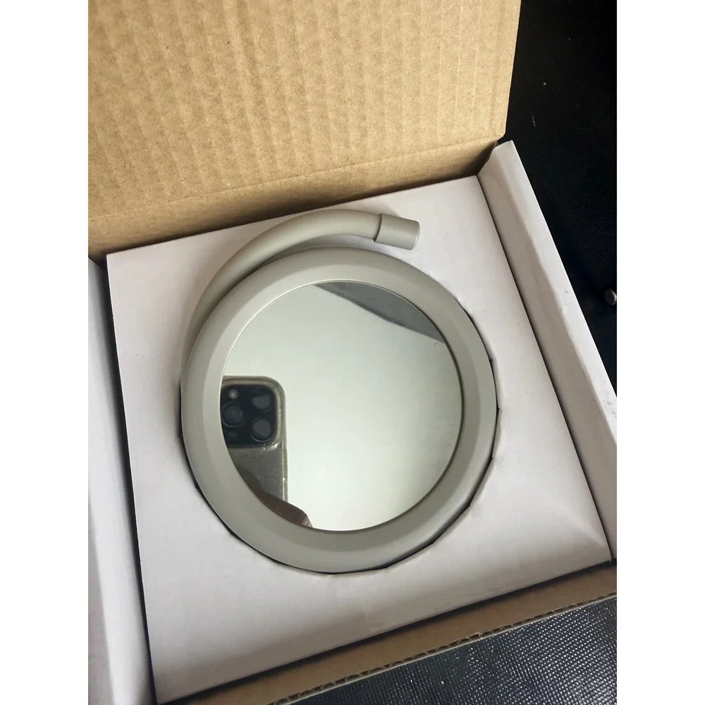 Joy Mangano Handy Hook Mirror Set of 2 Taupe 4.25 Inch Travel Mirrors with Pouch